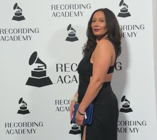 Carolyn Ortiz on the Recording Academy red carpet